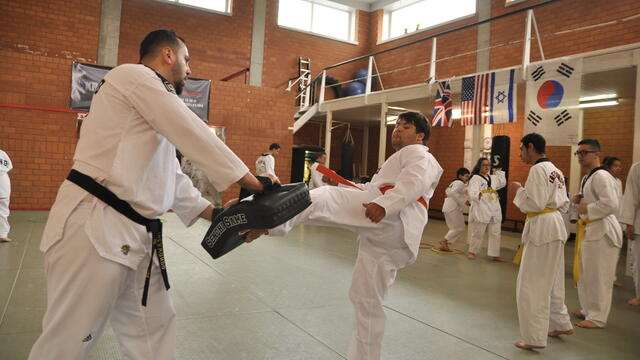 Taekwondoka in actie